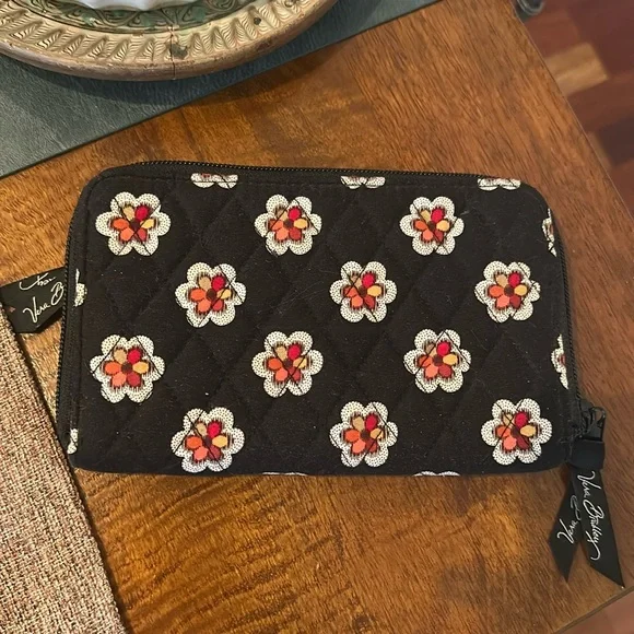 Vera Bradley Black and Red Floral Tote Bag - Picture 7 of 12